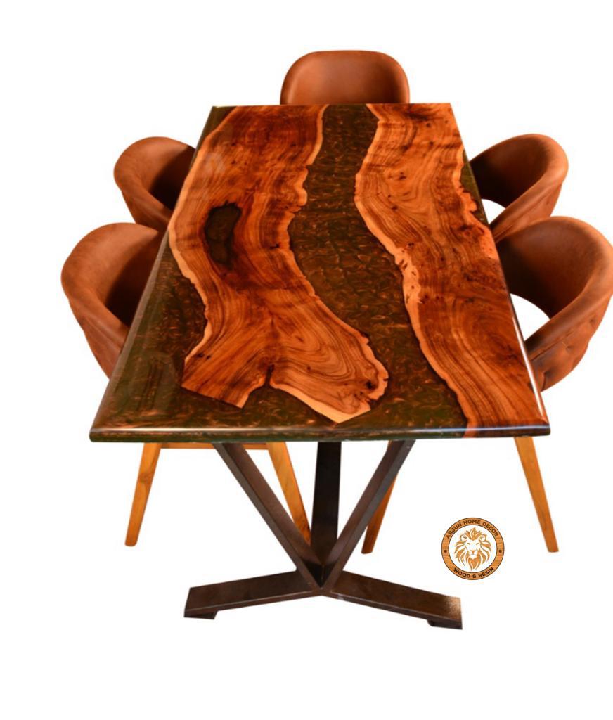 EPOXY RESIN TABLE 72"x36"30-40 MM (Indian acacia wood) - 12
